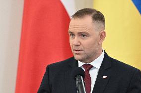 Ukrainian President Volodymyr Zelensky visits Warsaw - Poland