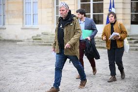 Confederation Paysanne General Secretary at the Hotel Matignon - Paris