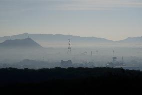 Smog Covers City On Cold Winter Morning - India