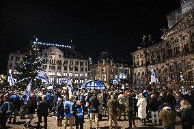 Pro-Israel Demonstration Held in Central Amsterdam