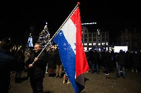 Pro-Israel Demonstration Held in Central Amsterdam