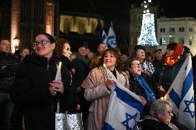 Pro-Israel Demonstration Held in Central Amsterdam