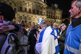 Pro-Israel Demonstration Held in Central Amsterdam