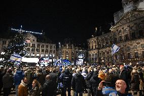 Pro-Israel Demonstration Held in Central Amsterdam