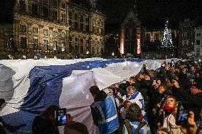 Pro-Israel Demonstration Held in Central Amsterdam