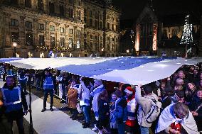 Pro-Israel Demonstration Held in Central Amsterdam