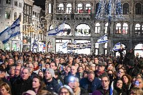 Pro-Israel Demonstration Held in Central Amsterdam