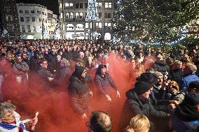 Pro-Israel Demonstration Held in Central Amsterdam