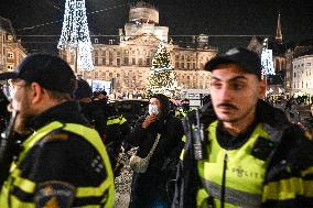 Pro-Israel Demonstration Held in Central Amsterdam