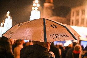 Pro-Israel Demonstration Held in Central Amsterdam