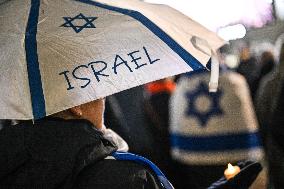 Pro-Israel Demonstration Held in Central Amsterdam