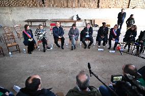 French Minister of Agriculture Visits A Farm - Yvelines