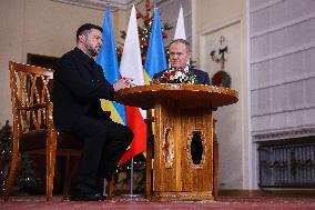 Ukrainian President Volodymyr Zelensky visits Warsaw  Poland