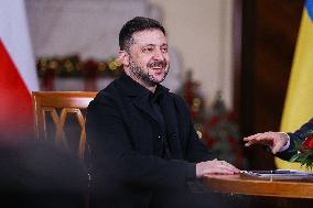Ukrainian President Volodymyr Zelensky visits Warsaw  Poland