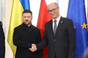 Ukrainian President Volodymyr Zelensky visits Warsaw  Poland