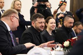 Ukrainian President Volodymyr Zelensky visits Warsaw  Poland