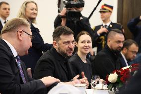 Ukrainian President Volodymyr Zelensky visits Warsaw  Poland