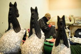 Production of Paper Mache Christmas Ornaments - India