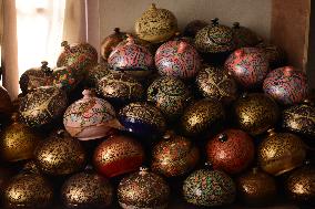 Production of Paper Mache Christmas Ornaments - India