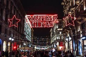 Christmas Atmosphere With Lights In Milan - Italy