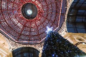 Christmas Atmosphere With Lights In Milan - Italy