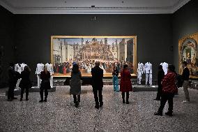 Milan, Italy Giorgio Armani.Milan, for love exhibition at the Brera Art Gallery