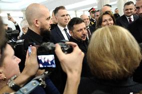 President of Ukraine Volodymyr Zelensky in the Sejm - Poland