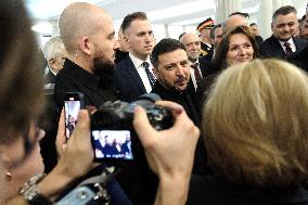 President of Ukraine Volodymyr Zelensky in the Sejm - Poland