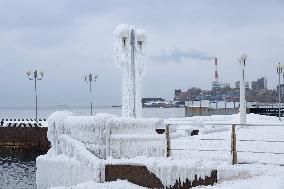 Icicles Hang Over Scenic Views - Vladivostok