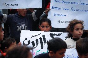 Vigil Organized By Displaced Palestinians - Jabalia