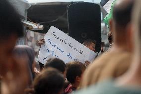 Vigil Organized By Displaced Palestinians - Jabalia