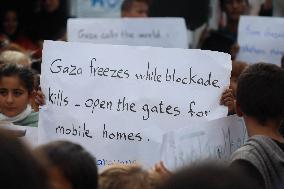 Vigil Organized By Displaced Palestinians - Jabalia