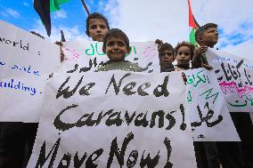 Vigil Organized By Displaced Palestinians - Jabalia