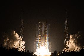 Test Satellite Launch From Wenchang - China