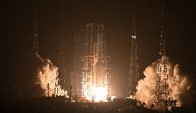Test Satellite Launch From Wenchang - China