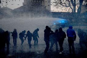 Clashes During The Protest Against The Askatasuna Eviction - Turin