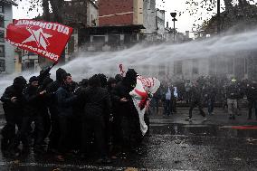 Clashes During The Protest Against The Askatasuna Eviction - Turin