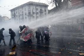 Clashes During The Protest Against The Askatasuna Eviction - Turin