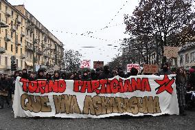 Clashes During The Protest Against The Askatasuna Eviction - Turin