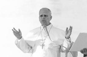 Pope Leo XIV during the last Jubilee audience in St. Peter's Square - Vatican