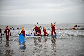 Winter Surf Event At Scheveningen Beach - Netherlands
