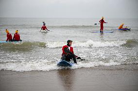 Winter Surf Event At Scheveningen Beach - Netherlands
