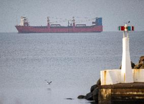 RUSSIAN SHIP ANCHORED OFF HÖGANÄS