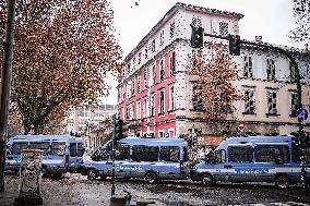 Police Presence in Vanchiglia - Turin