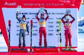 2026 Audi FIS Ski World Cup - Men's Giant Slalom - Podium