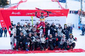 2026 Audi FIS Ski World Cup - Men's Giant Slalom - Podium