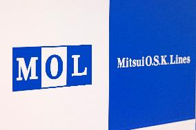 Mitsui O.S.K. Lines signboard and logo