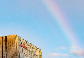 Murata Manufacturing Company signboard and logo