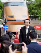 Tobu Railway's express train exhibited in Taipei