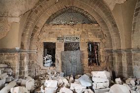 Gaza Omari Mosque and Pasha Palace After Israeli Airstrikes - Gaza